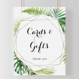 Poster Panneau de cartes et cadeaux de destination géomét