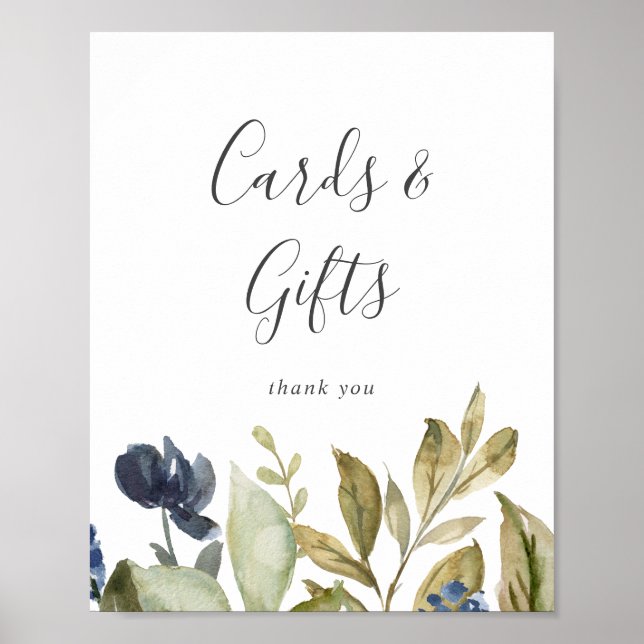 Poster Panneau de cartes et cadeaux de verdure d'automne (Devant)