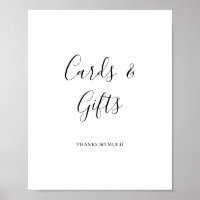 Panneau de cartes et cadeaux élégants simples