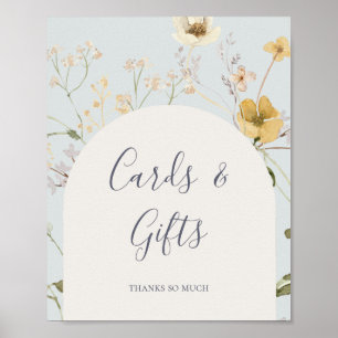 Poster Panneau de cartes et cadeaux Fleur sauvage printan