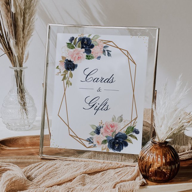 Poster Panneau de cartes et cadeaux géométriques floral N (Créateur téléchargé)