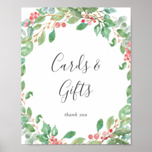 Poster Panneau de cartes et de cadeaux de couronne de ver