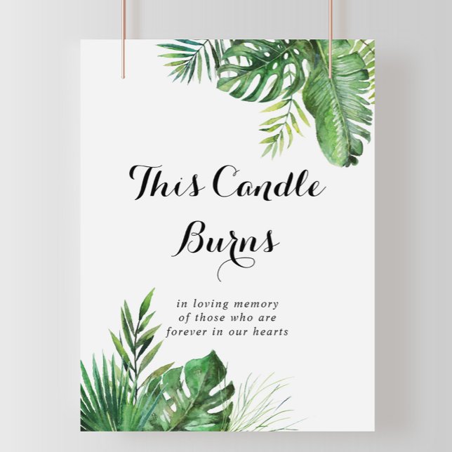 Poster Panneau de chandelle brûlant Destination Tropical  (Créateur téléchargé)