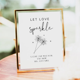 Poster Panneau de cierges magiques de mariage, Envoi de j