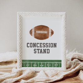 Poster Panneau de concession Baby shower de football
