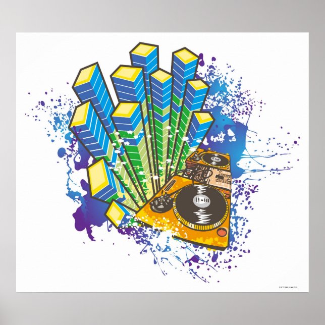 Poster Panneau de configuration DJ (Devant)