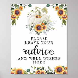 Poster Panneau de conseil Baby shower Citrouille vert