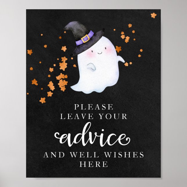 Poster Panneau de conseil Baby shower de la fille fantôme (Devant)