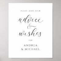 Panneau de conseil pour des souhaits de mariage él