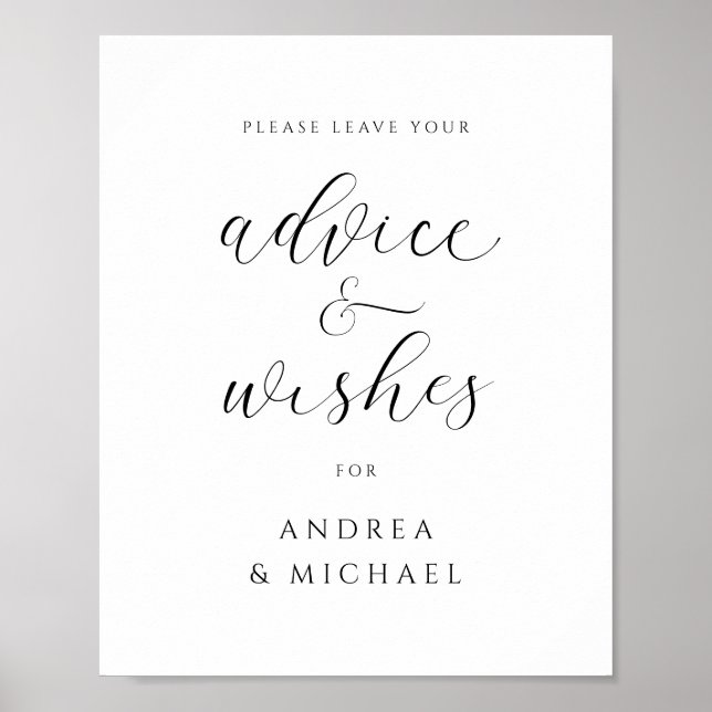 Poster Panneau de conseil pour des souhaits de mariage él (Devant)