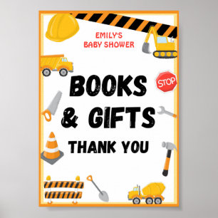 Poster Panneau de construction, Anniversaire, Baby shower