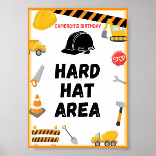 Poster Panneau de construction, Anniversaire, Baby shower