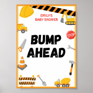 Poster Panneau de construction, Anniversaire, Baby shower