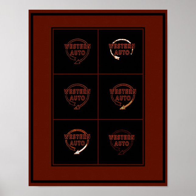 Poster Panneau de construction automobile de l'Ouest, Kan (Devant)