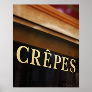 Poster Panneau de crêpes, Paris