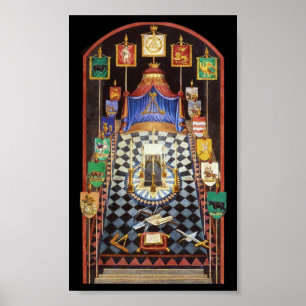 Poster Panneau de découverte de voûte royale maçonnique -
