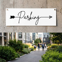 Panneau de direction de stationnement gauche, flèc