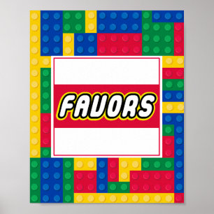 Poster Panneau de FAVEUR de fête d'anniversaire de Constr