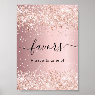 Poster Panneau de faveur de fête de poussière de scintill
