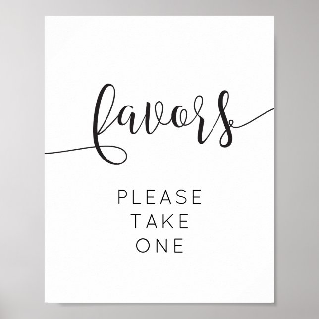 Poster Panneau de faveurs de script rustique (Devant)