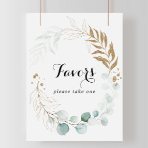 Poster Panneau de Faveurs Florales en Eucalyptus Rustique