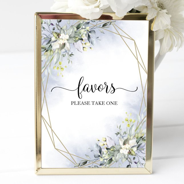 Poster Panneau de faveurs géométriques d'eucalyptus de ve (Créateur téléchargé)