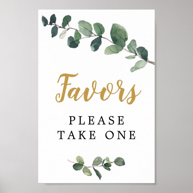 Poster Panneau de Favors d'Eucalyptus (Devant)
