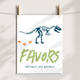 Poster Panneau de Fête Anniversaire Garçons Dinosaure T-R