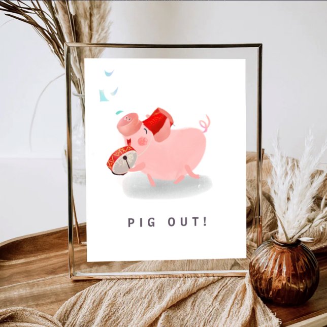 Poster Panneau de fête cochons (Créateur téléchargé)