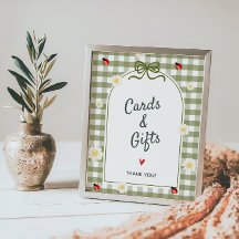 Panneau de Fête de Bébé Love Bug Cartes & Cadeaux