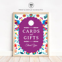 Panneau de Fête de Mariage Fiesta Cards and Gifts