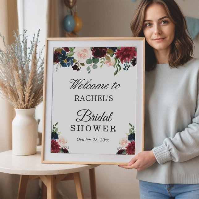 Poster Panneau de Fête des mariées bleu bleu bleu bleu bl (Créateur téléchargé)