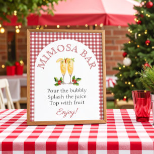 Poster Panneau de Fête des mariées de Noël de la barre de