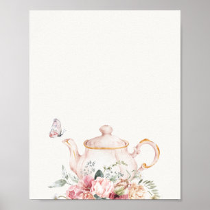 Poster Panneau de Fête des mariées de thé