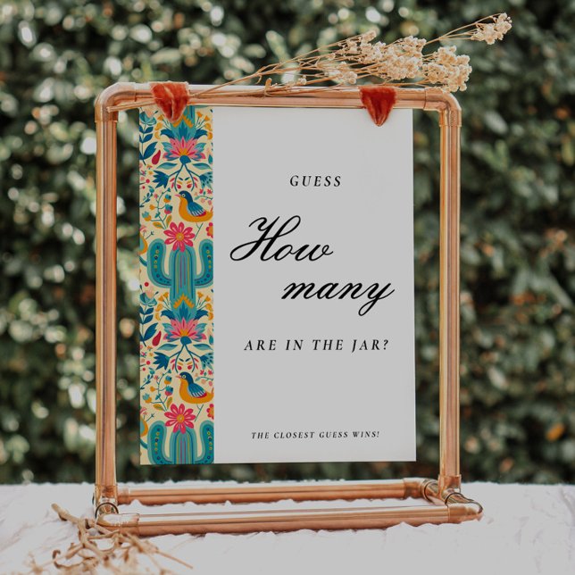 Poster Panneau de Fête des mariées Floral Mexicain Combie (Créateur téléchargé)