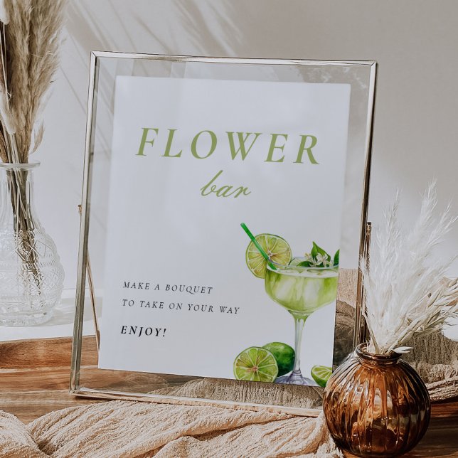 Poster Panneau de Fête des mariées Flower Bar Mexican Fie (Créateur téléchargé)