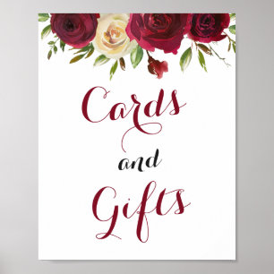 Poster Panneau de Fête des mariées Mariage des cartes et