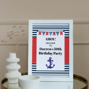 Poster Panneau de fête nautique