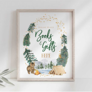 Poster Panneau de fête pour livres et cadeaux