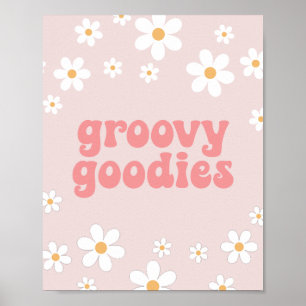 Poster Panneau de fête rétro Daisy Rose boho Groovy Goodi