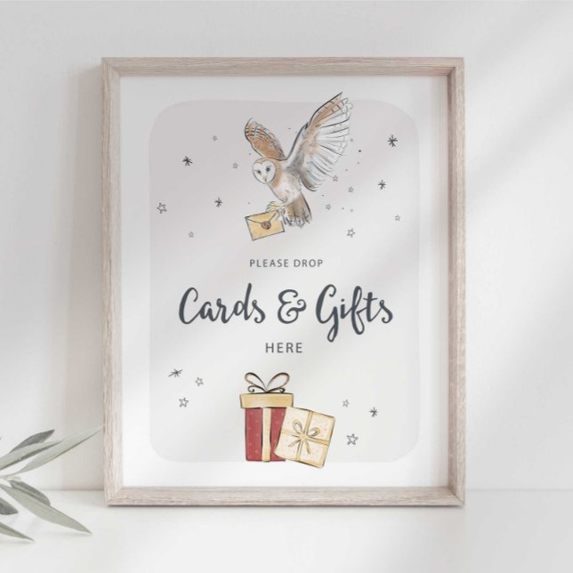 Poster Panneau de fête sorcier Cartes et Cadeaux (Créateur téléchargé)