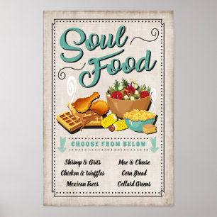 Poster Panneau de fête Soul Food