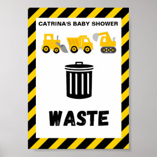 Poster Panneau de fête sur le thème de la construction