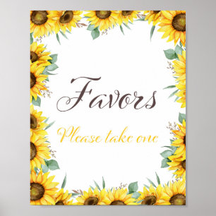 Poster Panneau de fête tournesol