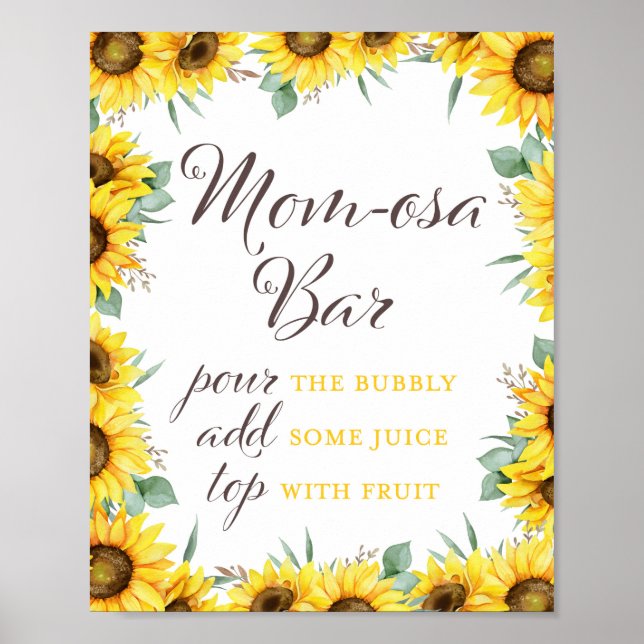 Poster Panneau de fête tournesol (Devant)