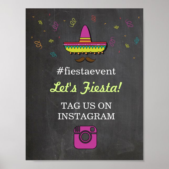 Poster Panneau de Fiesta Instagram pour la fête de couple (Devant)