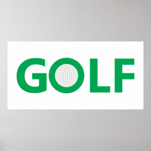 Poster Panneau de golf