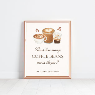 Poster Panneau de jeu de Baby Shower de mariage Combien d