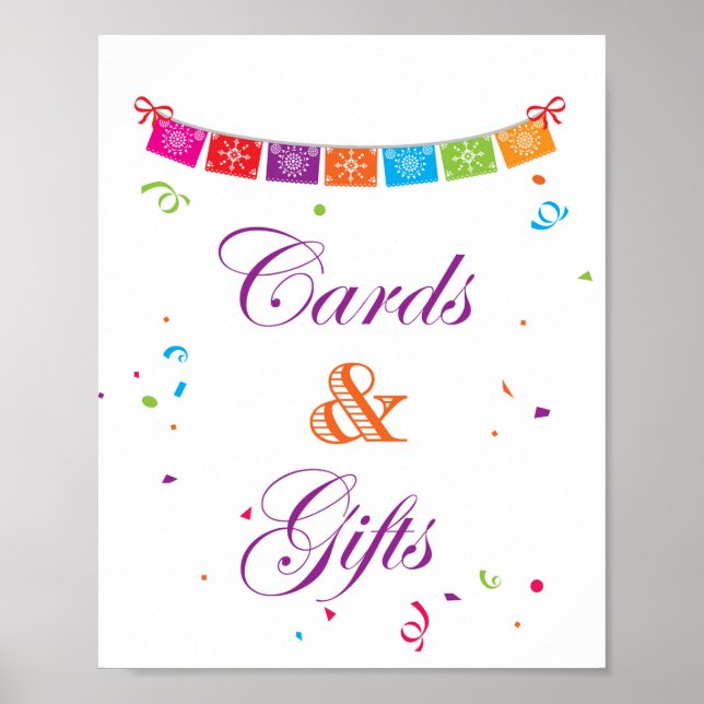 Poster Panneau de jeu de Baby Shower Fiesta 8x10 (Devant)