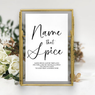 Poster Panneau de jeu de Baby Shower pour deviner l'épice